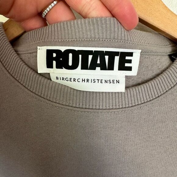 ROTATE BIRGER CHRISTENSEN grey Iris “ROTATE Sunday” oversized crewneck sweatshir - Picture 6 of 11